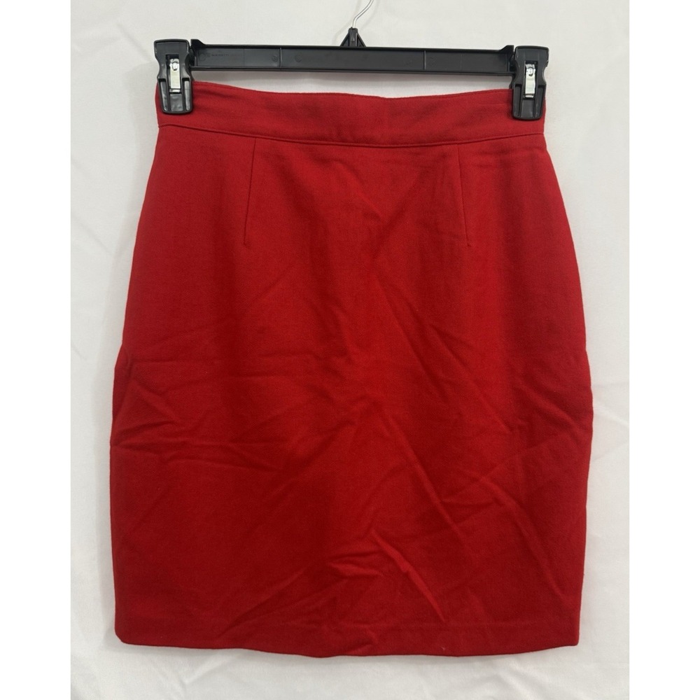 Vintage United Colors‎ of Benetton Red Wool Blend Mini Skirt Size 42 Italy